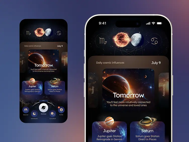 葡京娱乐城星空主题APP界面展示