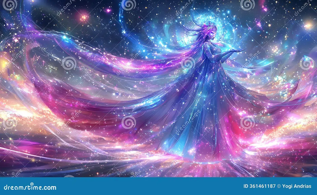 葡京娱乐城星空女神幻想插画